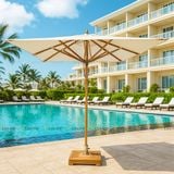 Ô DÙ VUÔNG GỖ TEAK QT07 CAO CẤP CHUYÊN DÙNG VÙNG BIỂN