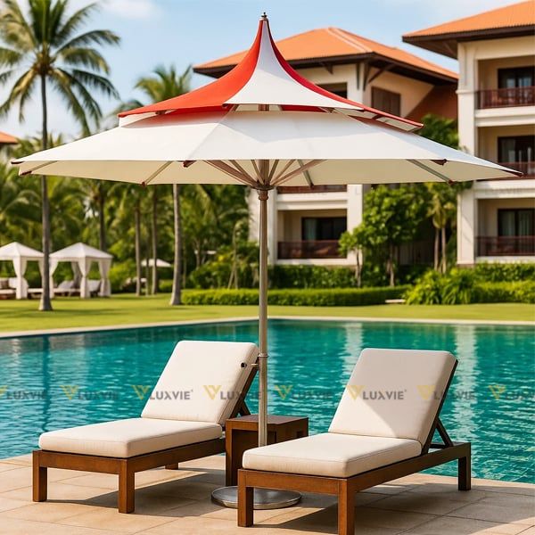 Ô DÙ TRÒN NHÔM QT13 CAO CẤP CHUYÊN DÙNG VÙNG BIỂN