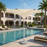 Ô DÙ TRÒN NHÔM QT14 CAO CẤP CHUYÊN DÙNG VÙNG BIỂN