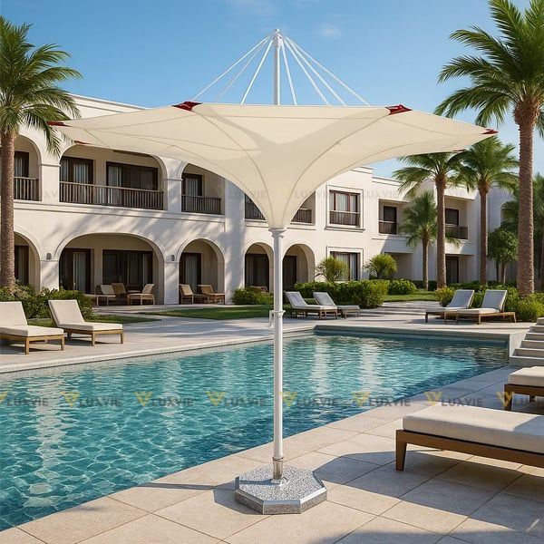 Ô DÙ NGƯỢC TRÒN NHÔM QT14 CAO CẤP CHUYÊN DÙNG VÙNG BIỂN