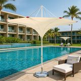 Ô DÙ TRÒN NHÔM QT14 CAO CẤP CHUYÊN DÙNG VÙNG BIỂN