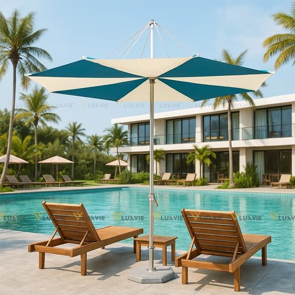 Ô DÙ NGƯỢC TRÒN NHÔM QT16 CAO CẤP CHUYÊN DÙNG VÙNG BIỂN