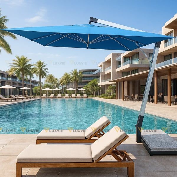 Ô DÙ LỆCH TÂM VUÔNG NHÔM QT19 CAO CẤP CHUYÊN DÙNG VÙNG BIỂN