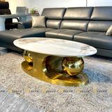 Bàn trà oval mặt đá O-O