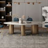 Bàn ăn mặt đá cao cấp Oval (không gồm ghế)