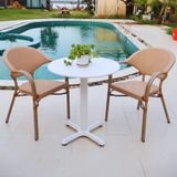 Bộ bàn ghế cafe ngoài trời LU3014 + Ghế LU3022C