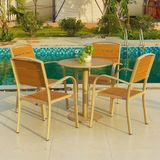 Bộ bàn ghế cafe ngoài trời LU9021T + Ghế LU1056C