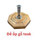 Ô DÙ TRÒN GỖ TEAK QT02 CAO CẤP CHUYÊN DÙNG VÙNG BIỂN