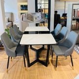 Bàn ăn mặt đá thông minh có bếp điện từ Wabi (không gồm ghế)