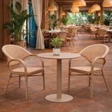 Bộ bàn ghế cafe ngoài trời LU9021T + Ghế LU3022C