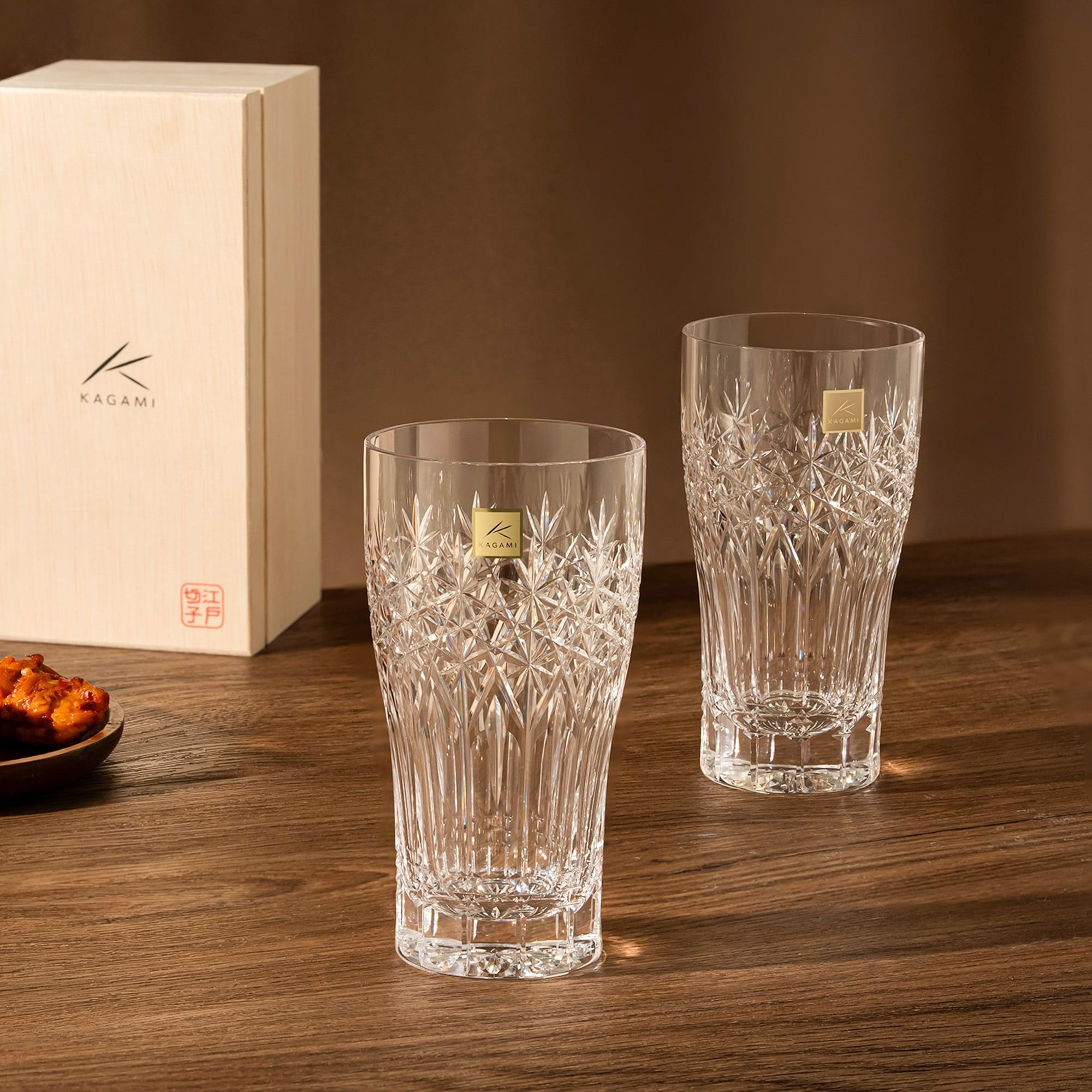  Ly (cốc) pha lê uống bia (beer glass) 'Flame' dung tích 420ml | Kagami Crystal T776 - 3027 