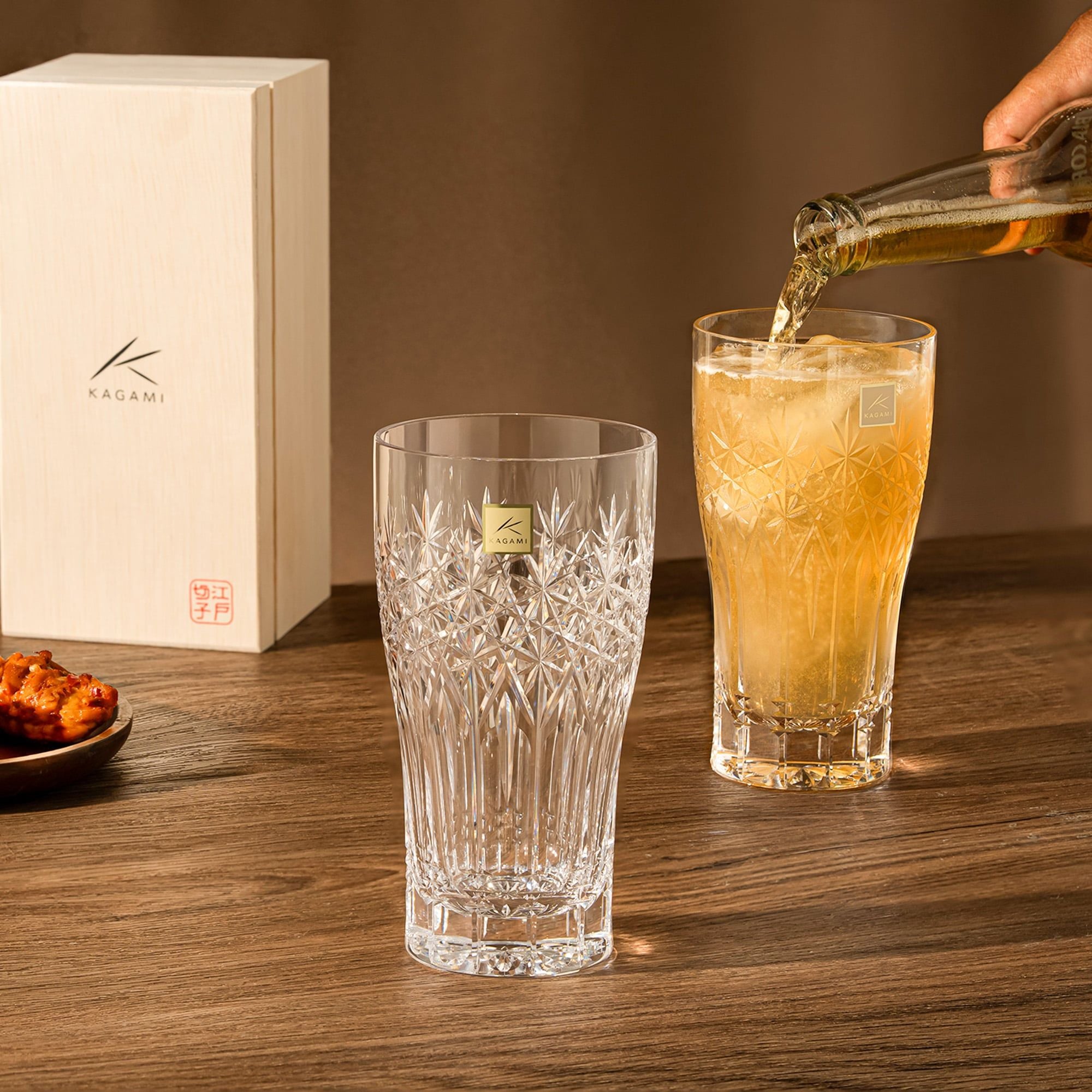  Ly (cốc) pha lê uống bia (beer glass) 'Flame' dung tích 420ml | Kagami Crystal T776 - 3027 