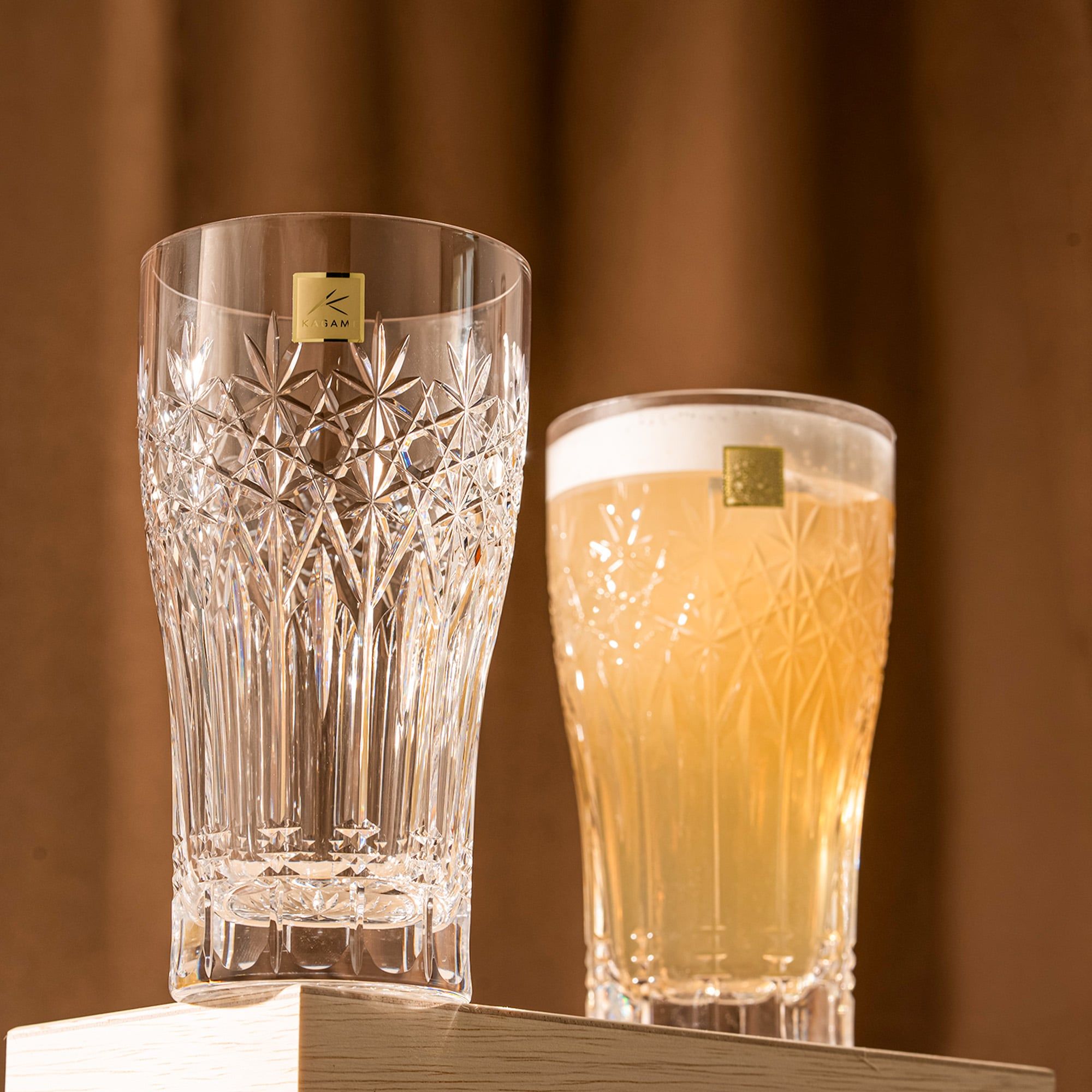  Ly (cốc) pha lê uống bia (beer glass) 'Flame' dung tích 420ml | Kagami Crystal T776 - 3027 