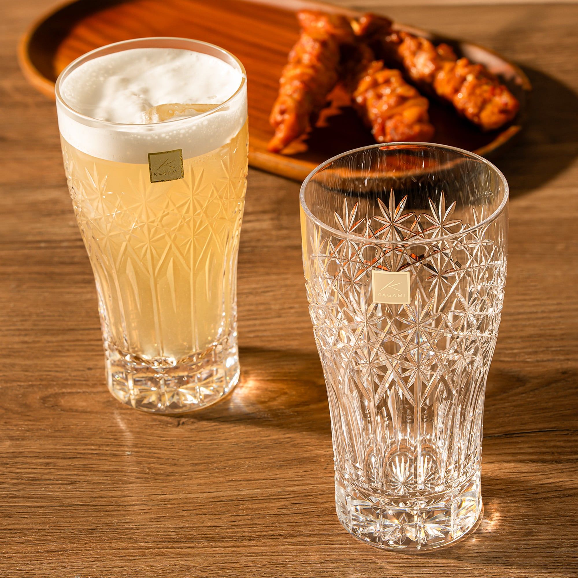  Ly (cốc) pha lê uống bia (beer glass) 'Flame' dung tích 420ml | Kagami Crystal T776 - 3027 