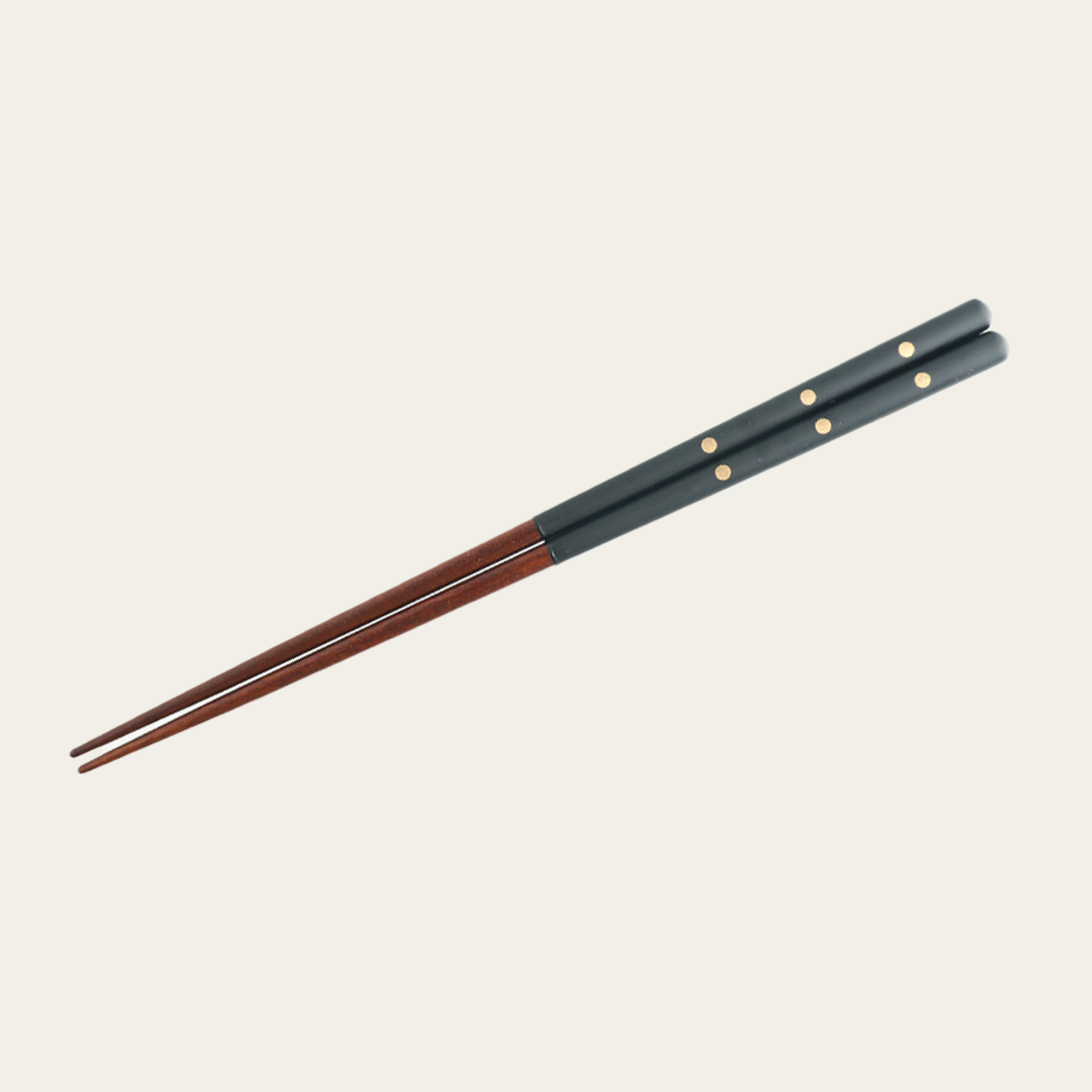  Đũa gỗ Nhật Dot (01 đôi) sơn mài họa tiết chấm bi 23.5cm | Hyozaemon Chopstick 1115 - ST-091 