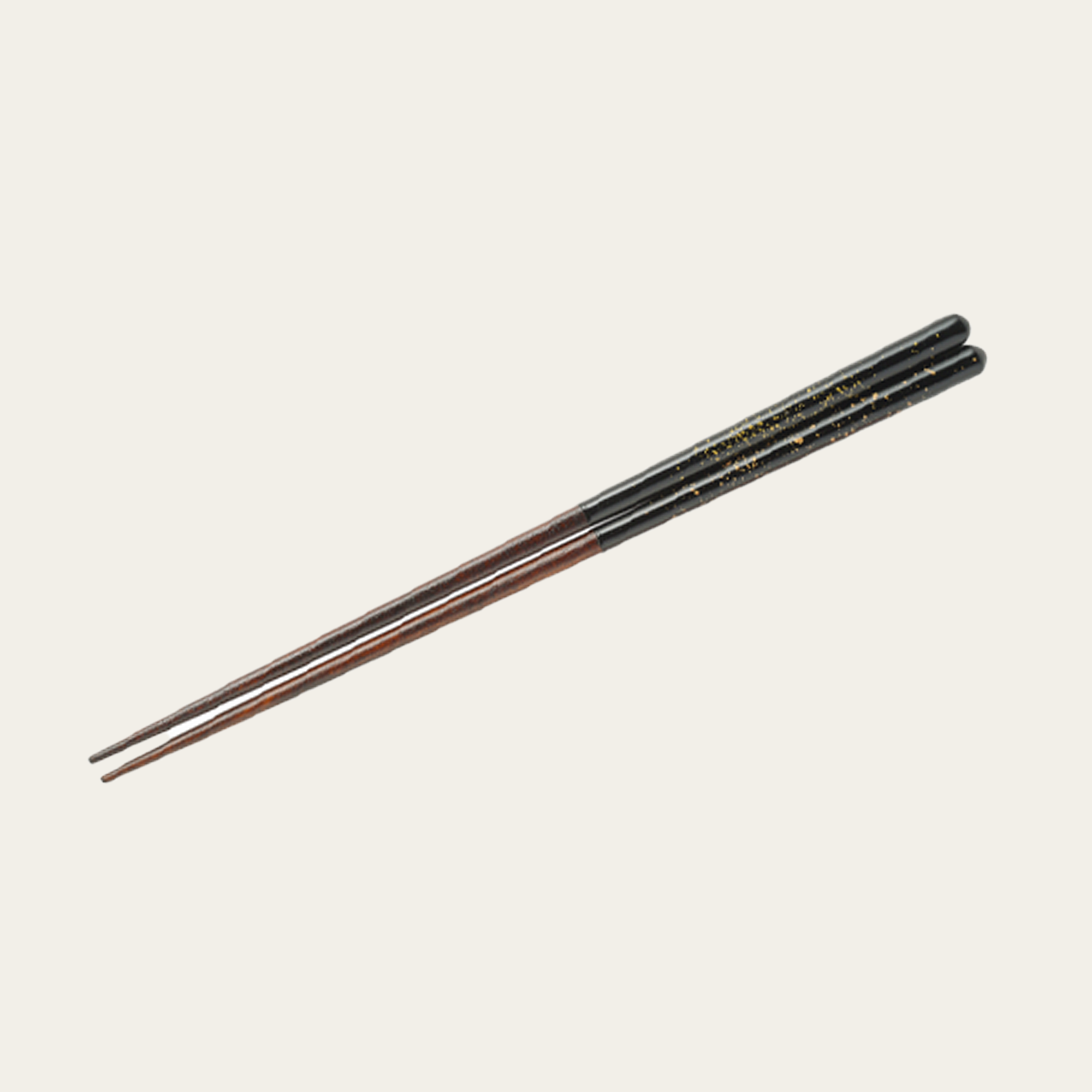 Đũa gỗ Nhật Kin Chirashi (01 đôi) sơn mài đen hạt vàng 23.5cm | Hyozaemon Chopstick 1115 - ST-128 
