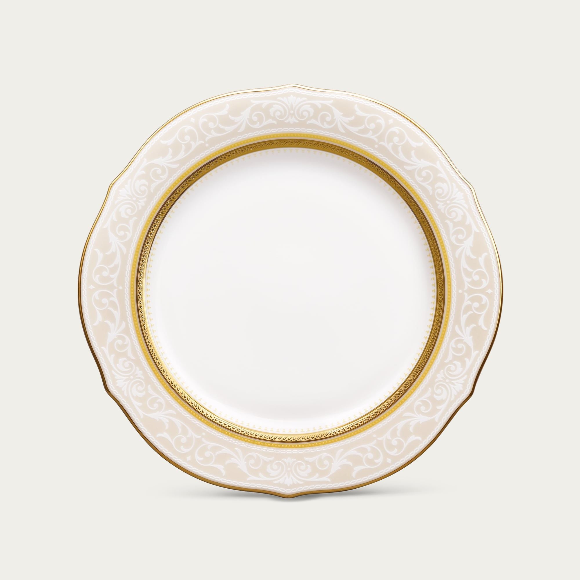  Đĩa tròn cỡ vừa (loại đặc biệt) đường kính 23cm sứ trắng | Glendonald Gold 1712L - 91310 