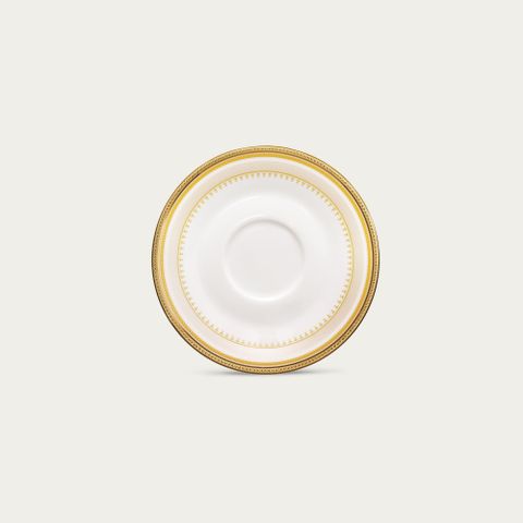  Đĩa lót chén trà (tách trà) nhỏ 90ml, đường kính 125mm sứ trắng | Glendonald Gold 1712L - 91392S 