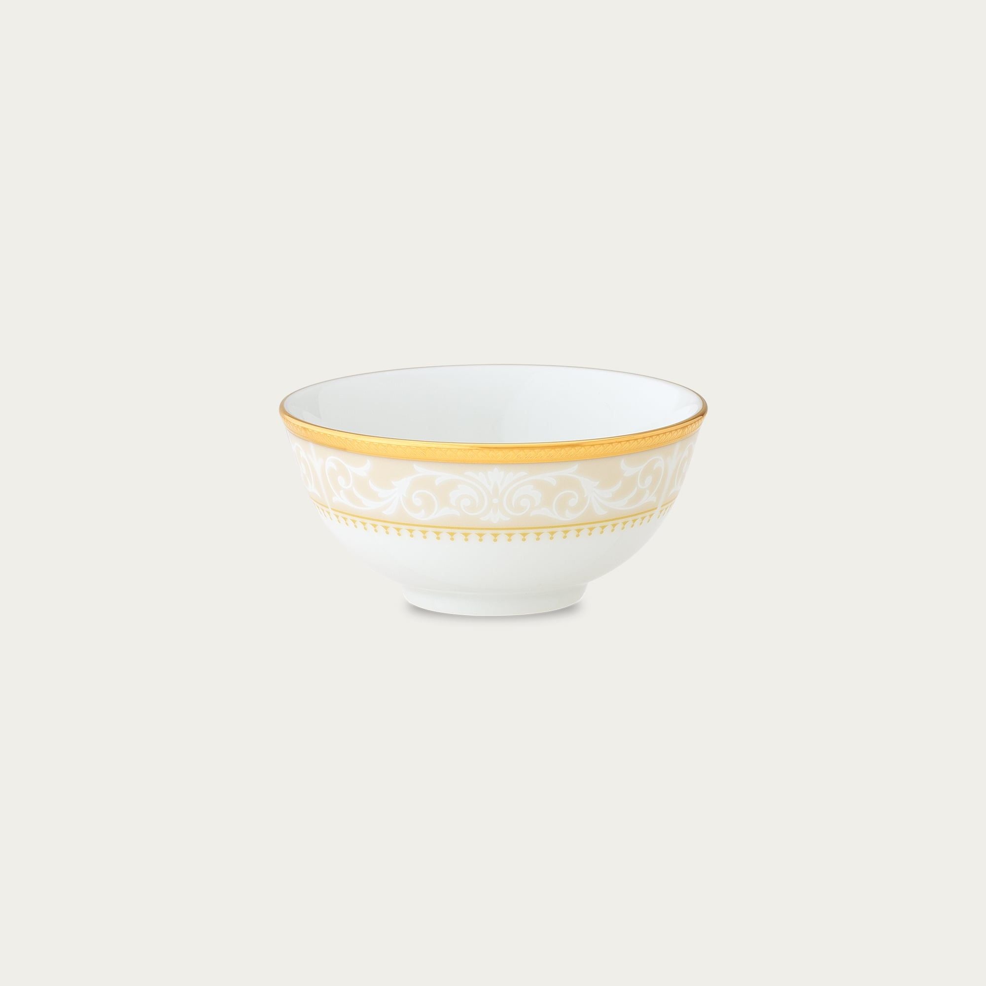  Bát (chén) 10,7cm dung tích 220ml đựng nước chấm, soup sứ trắng | Glendonald Gold 1712L - 91482 