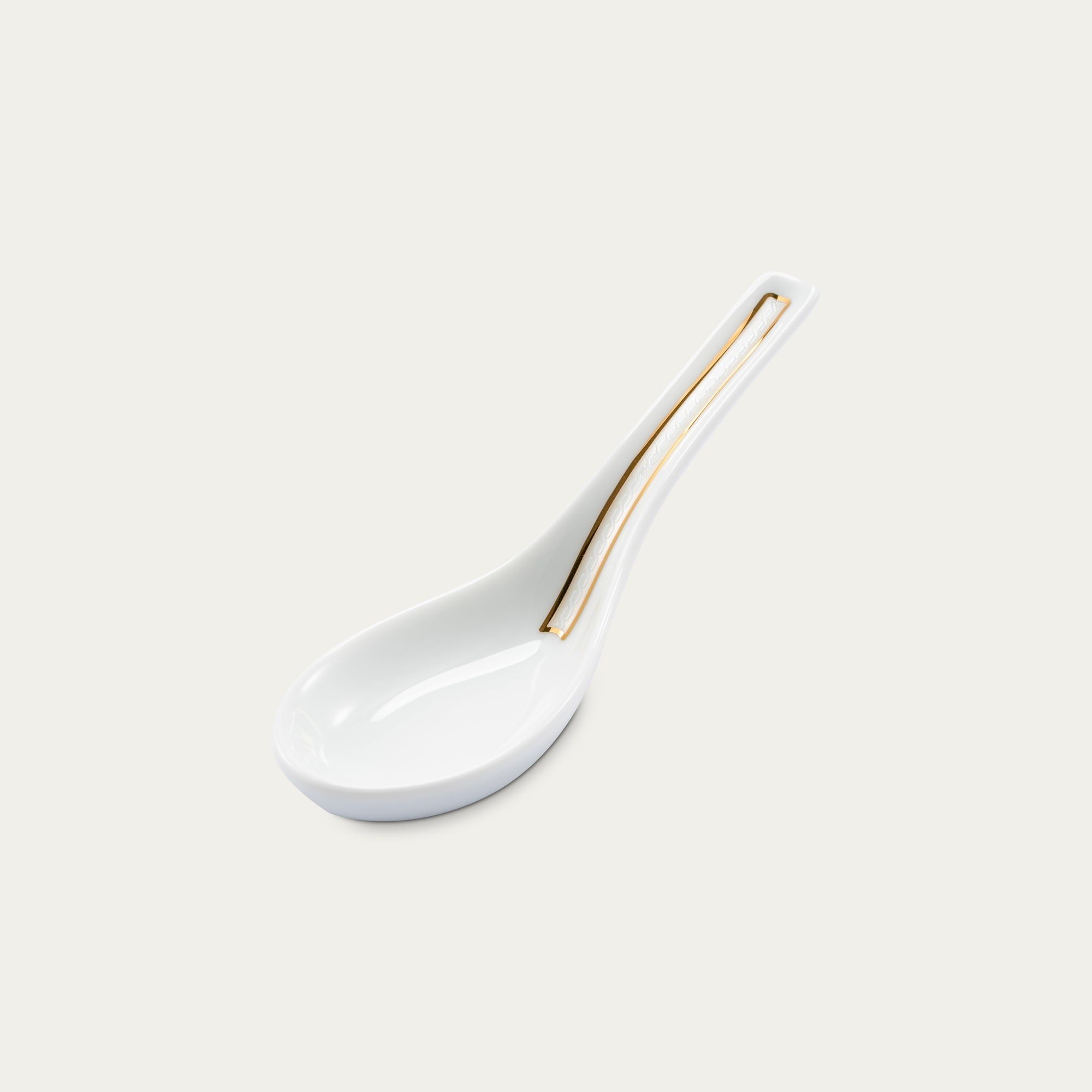  Thìa sứ (muỗng sứ) dài 14,6cm sứ trắng | Glendonald Gold 1712L - 91830 