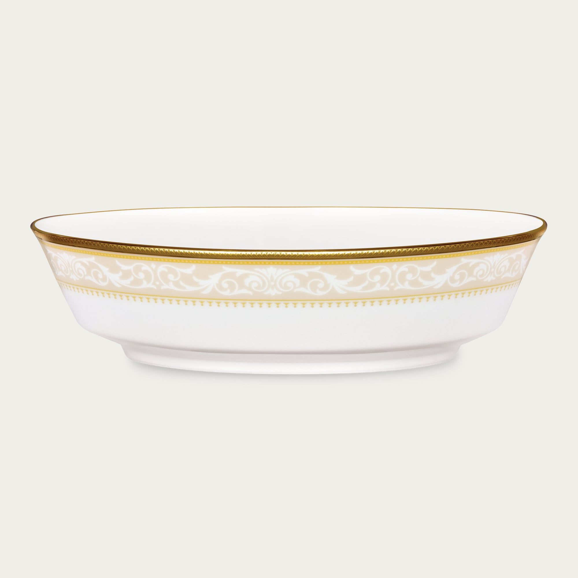  Tô canh Oval chiều dài 24,8cm dung tích 1.100ml sứ trắng | Glendonald Gold 1712L - 91938 