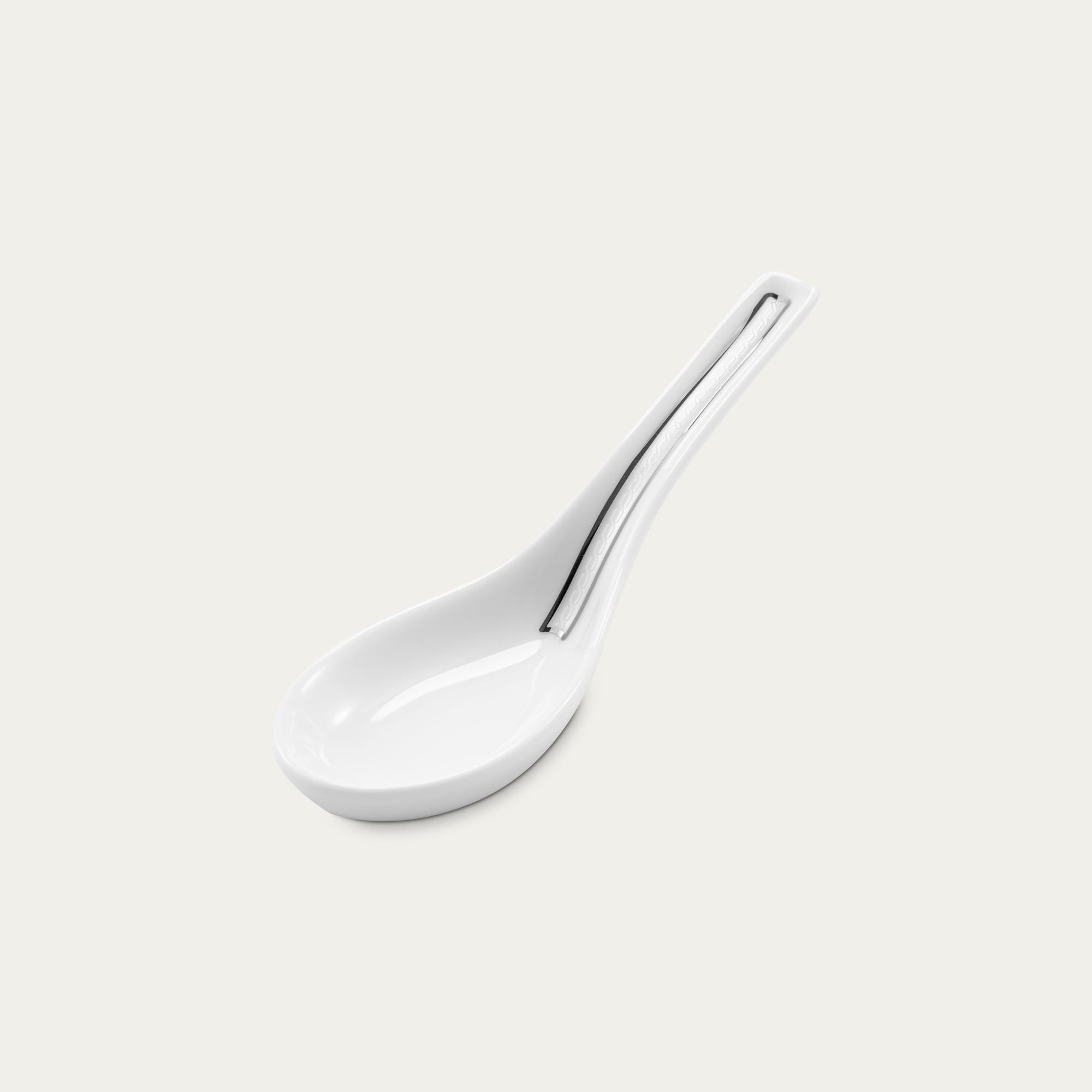  Thìa sứ (muỗng sứ) dài 14,6cm sứ trắng | Glendonald Platinum 1713L - 91830 