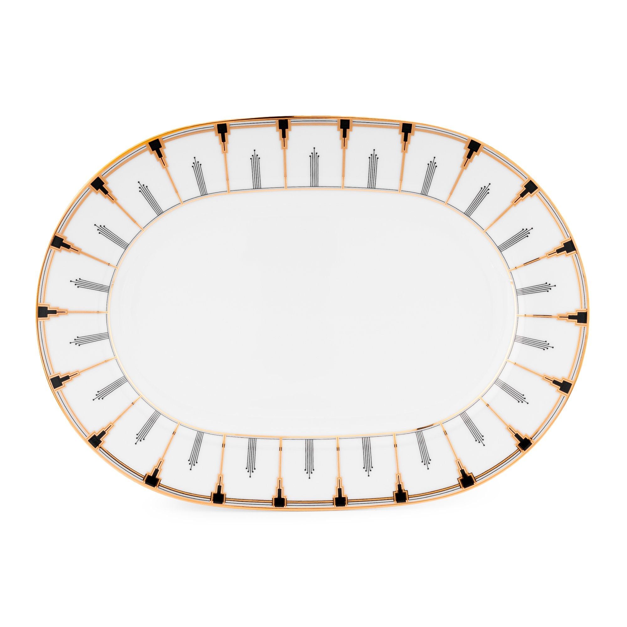  Đĩa Oval cỡ nhỏ (SM) dài 30,4cm sứ trắng | Empire Gold 1786L - 91045 