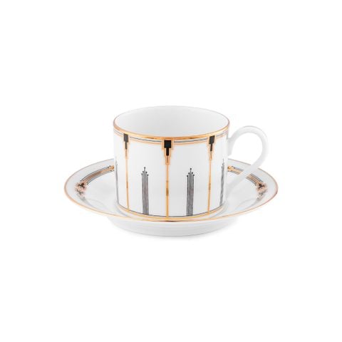  Chén (tách) trà dung tích 240ml kèm đĩa lót sứ trắng | Empire Gold 1786L - T91067 