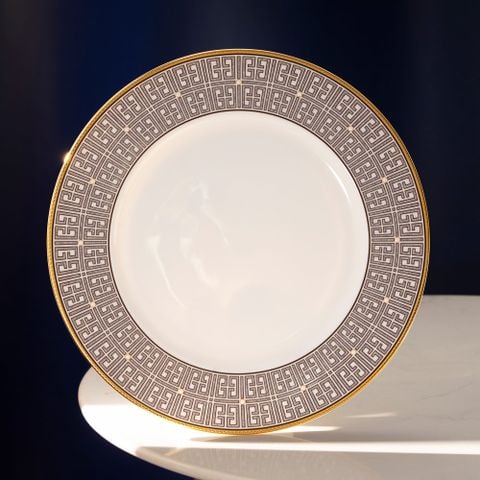  Đĩa tròn cỡ lớn đường kính 28,1cm sứ xương | Infinity Bronze 4980L - 97320 