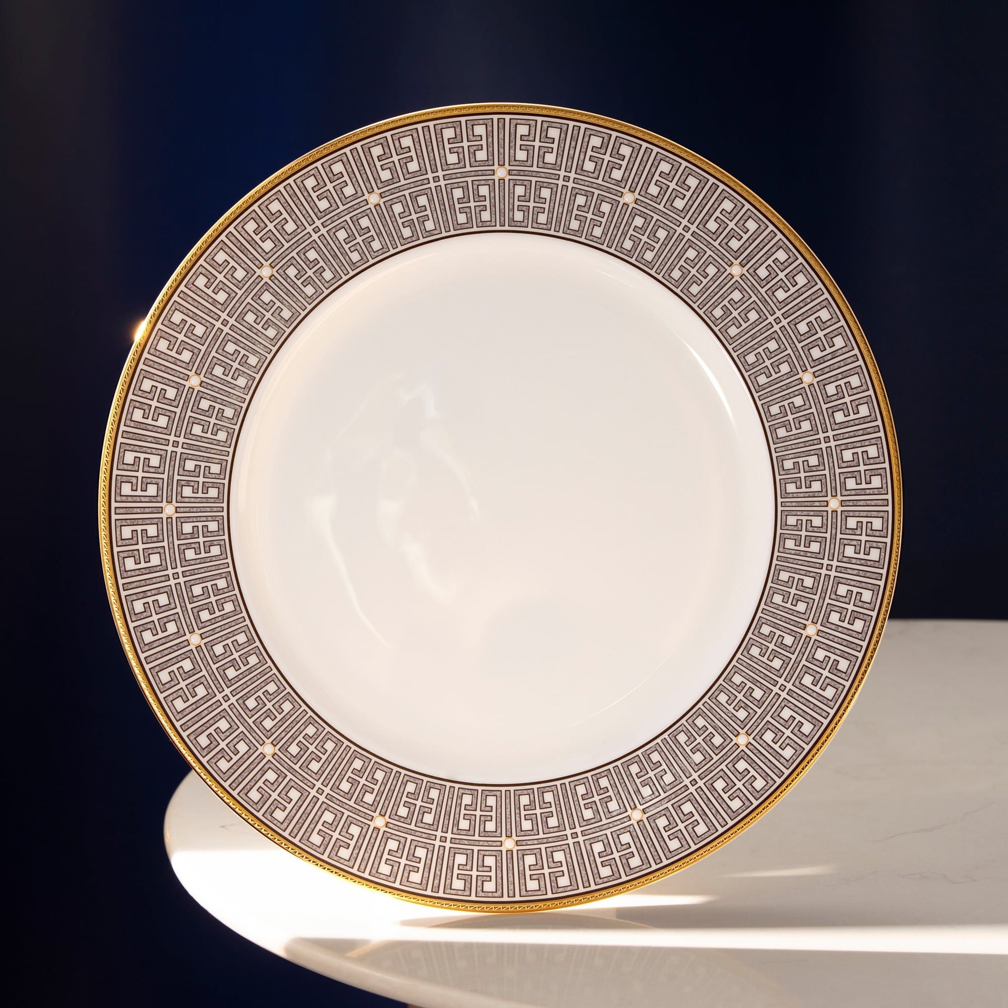  Đĩa tròn cỡ lớn đường kính 28,1cm sứ xương | Infinity Bronze 4980L - 97320 