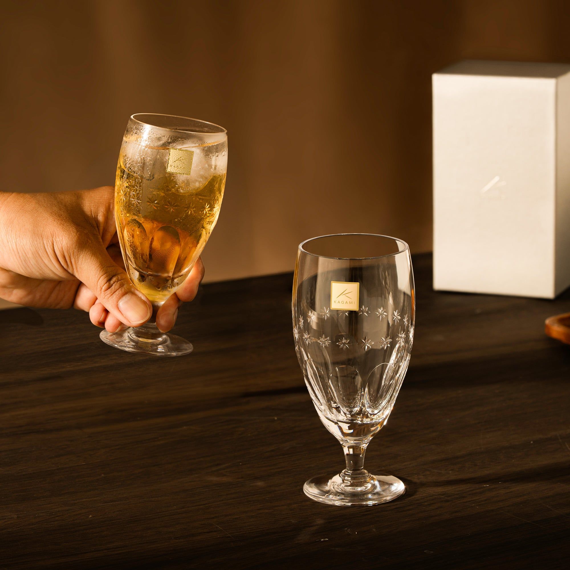  Ly (cốc) pha lê uống bia (beer glass) dung tích 160ml | Kagami Crystal KW144 - 1421 