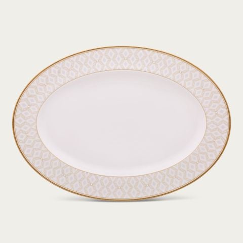  Đĩa Oval cỡ nhỏ (SM) dài 31,2cm sứ xương | Noble Pearl 4979L - 97245 