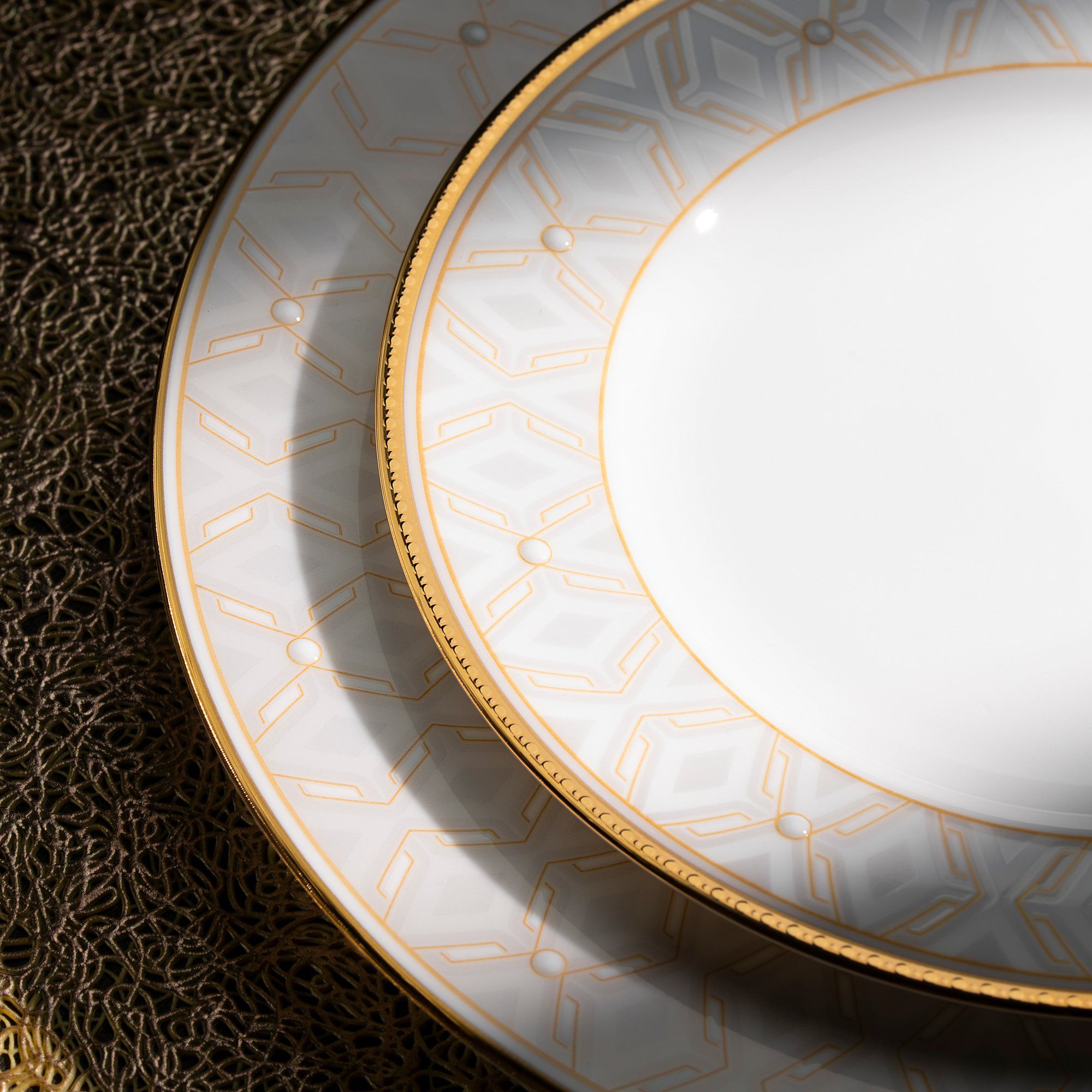  Bộ bát đĩa ăn châu Á đầy đủ 38 món (cho 6 người) sứ xương | Noble Pearl 4979L - D038AD 