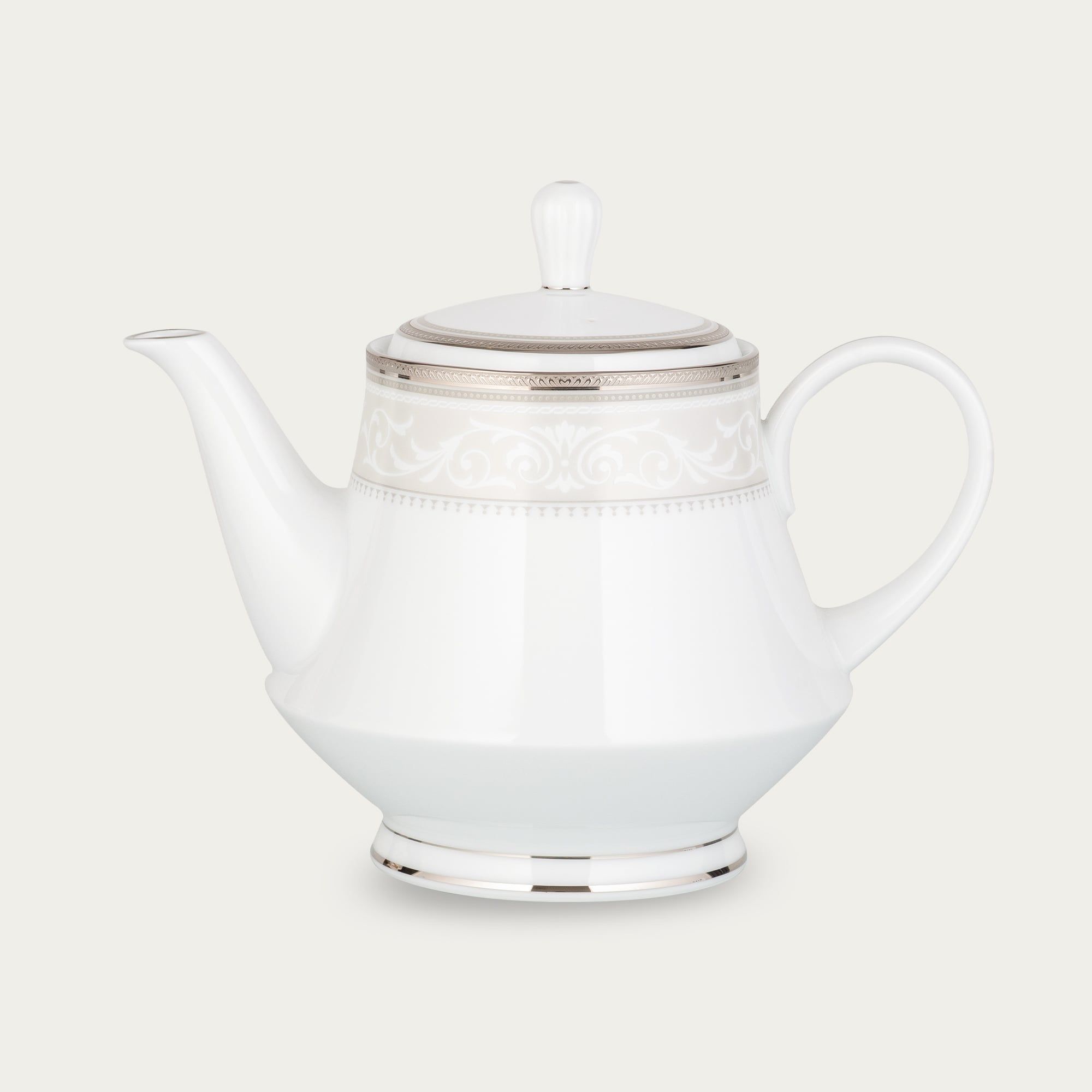  Ấm trà (bình trà) dung tích 1.200ml sứ trắng | Glendonald Platinum 1713L - 91123 