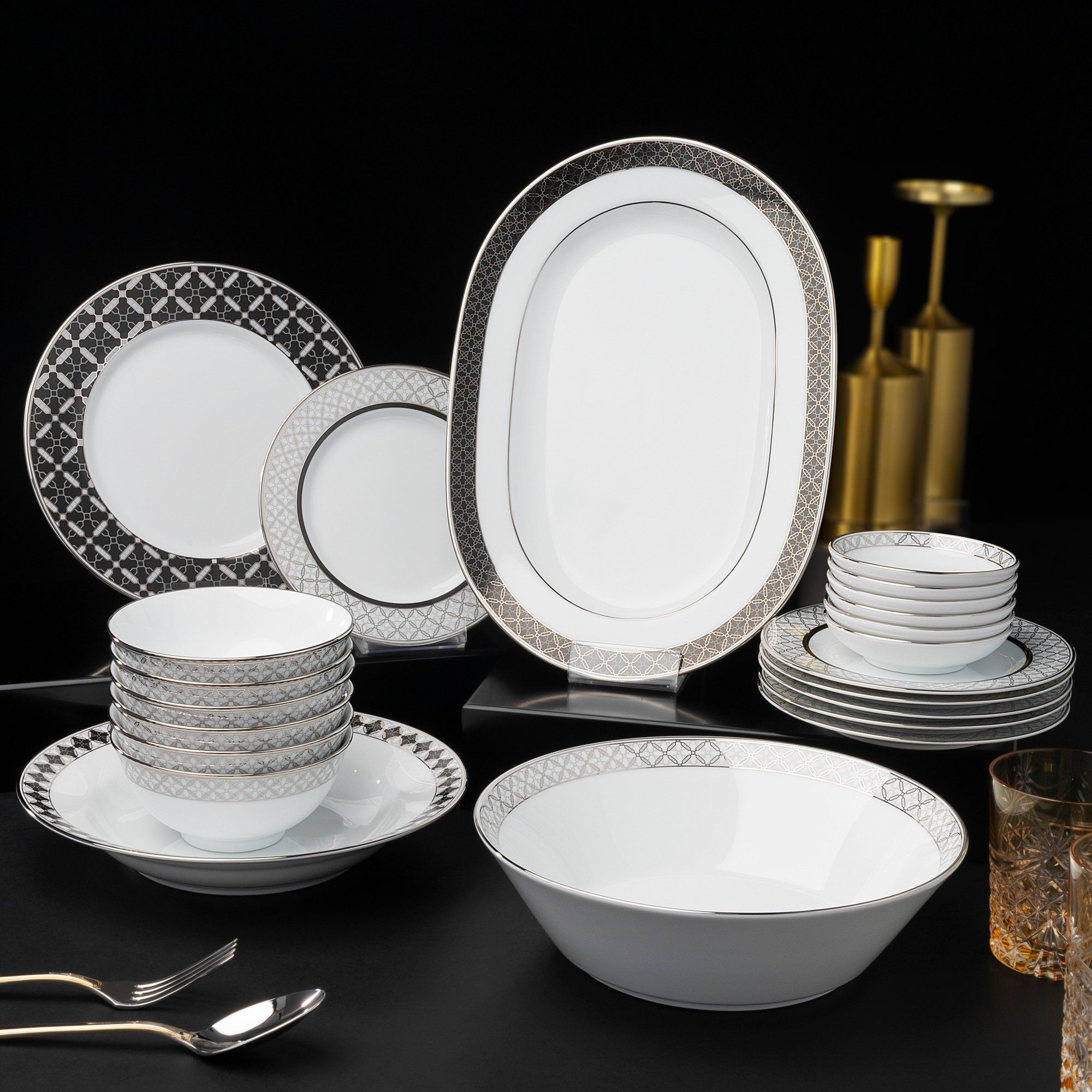  Đĩa Oval cỡ nhỏ (SM) dài 30,4cm sứ trắng | City Table 1788L - 91045 