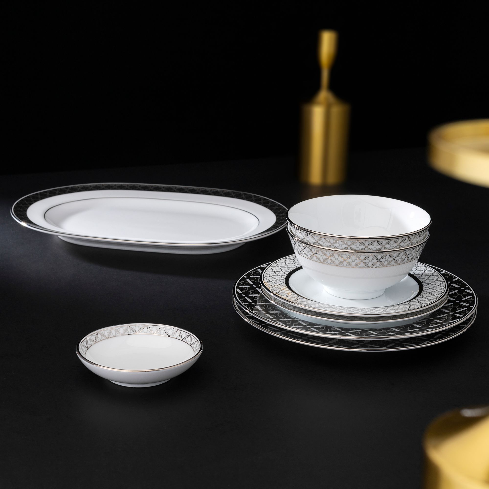  Đĩa Oval cỡ nhỏ (SM) dài 30,4cm sứ trắng | City Table 1788L - 91045 