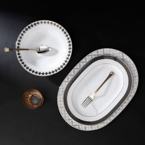  Đĩa sâu lòng 22,6cm dung tích 300ml sứ trắng | City Table 1788L - 91398 