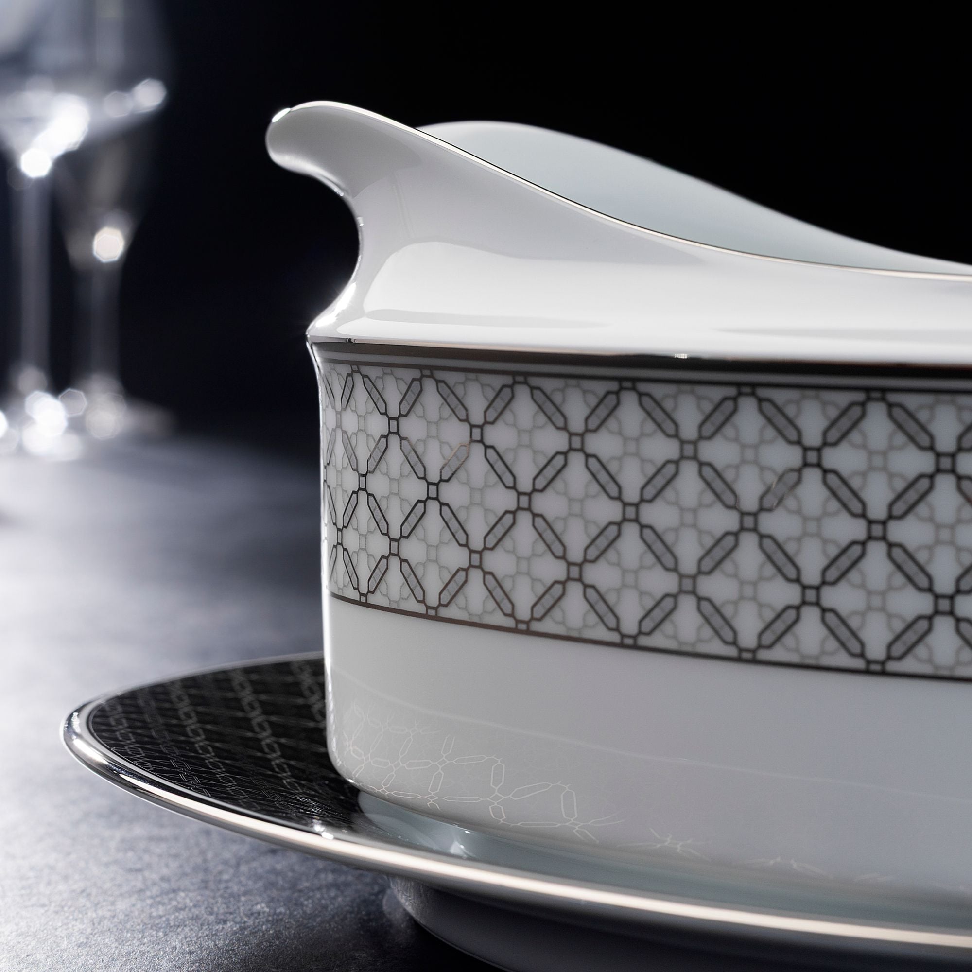  Bộ đĩa ăn kiểu Âu 22 món (cho 6 người) sứ trắng | City Table 1788L - D024AM 