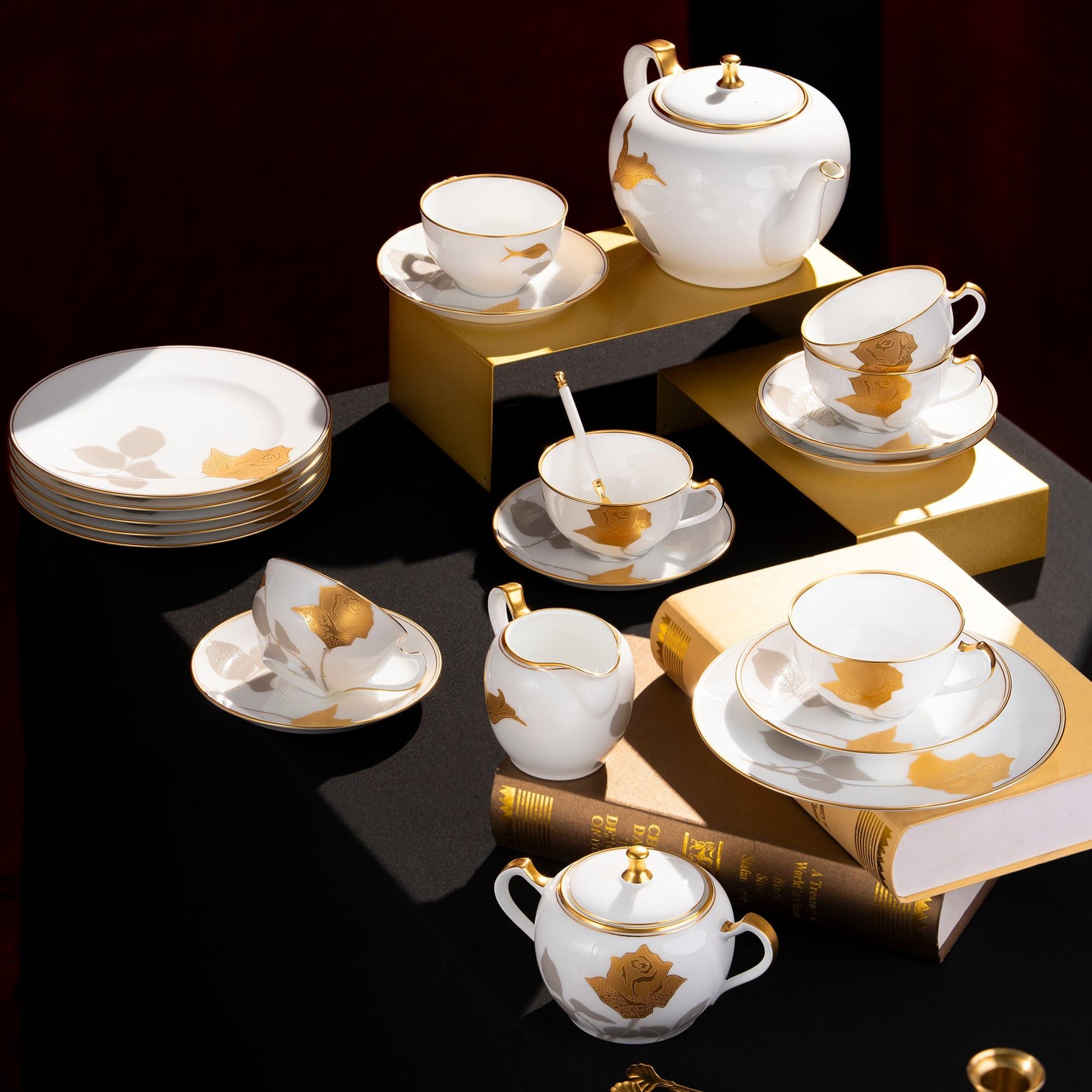  Bộ ấm chén uống trà 23 món sứ Nhật cao cấp | Gold Rose 2016 - 1MJ 