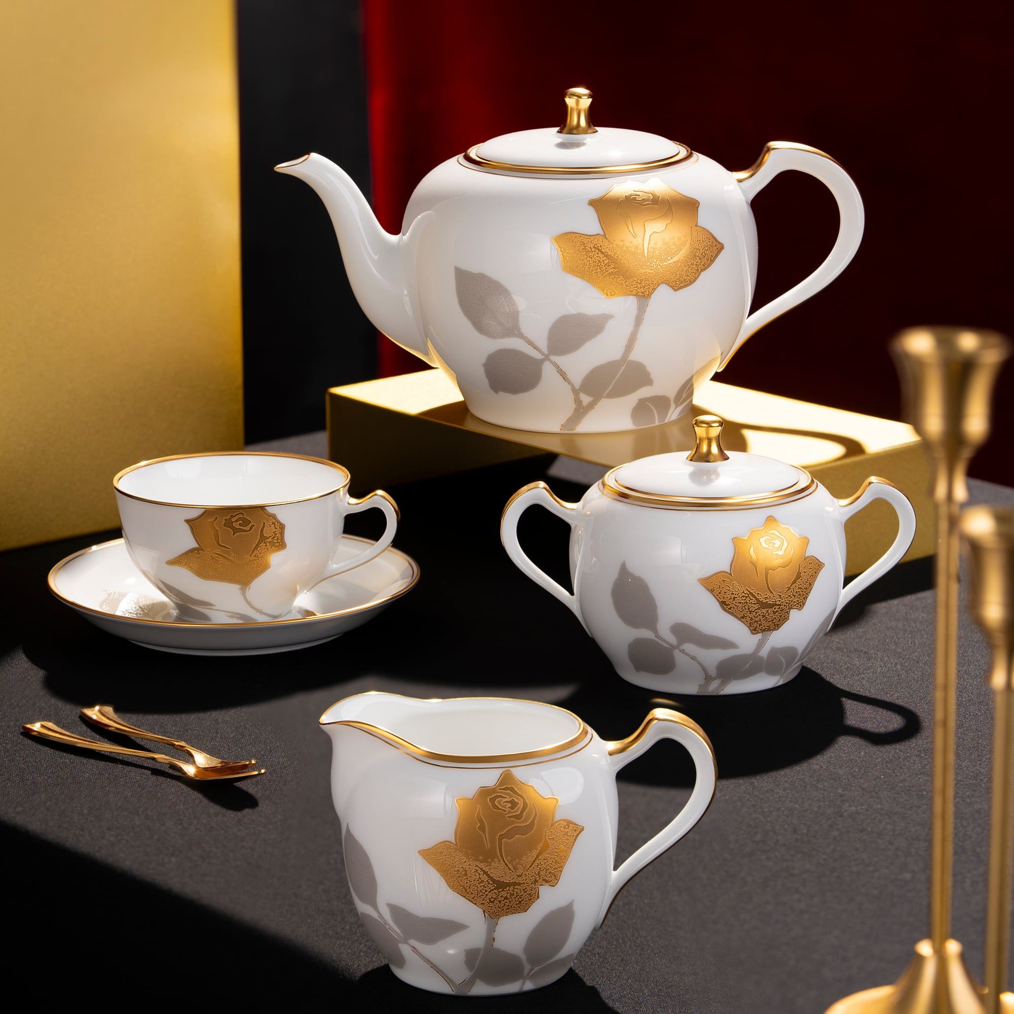  Bộ ấm chén uống trà 23 món sứ Nhật cao cấp | Gold Rose 2016 - 1MJ 