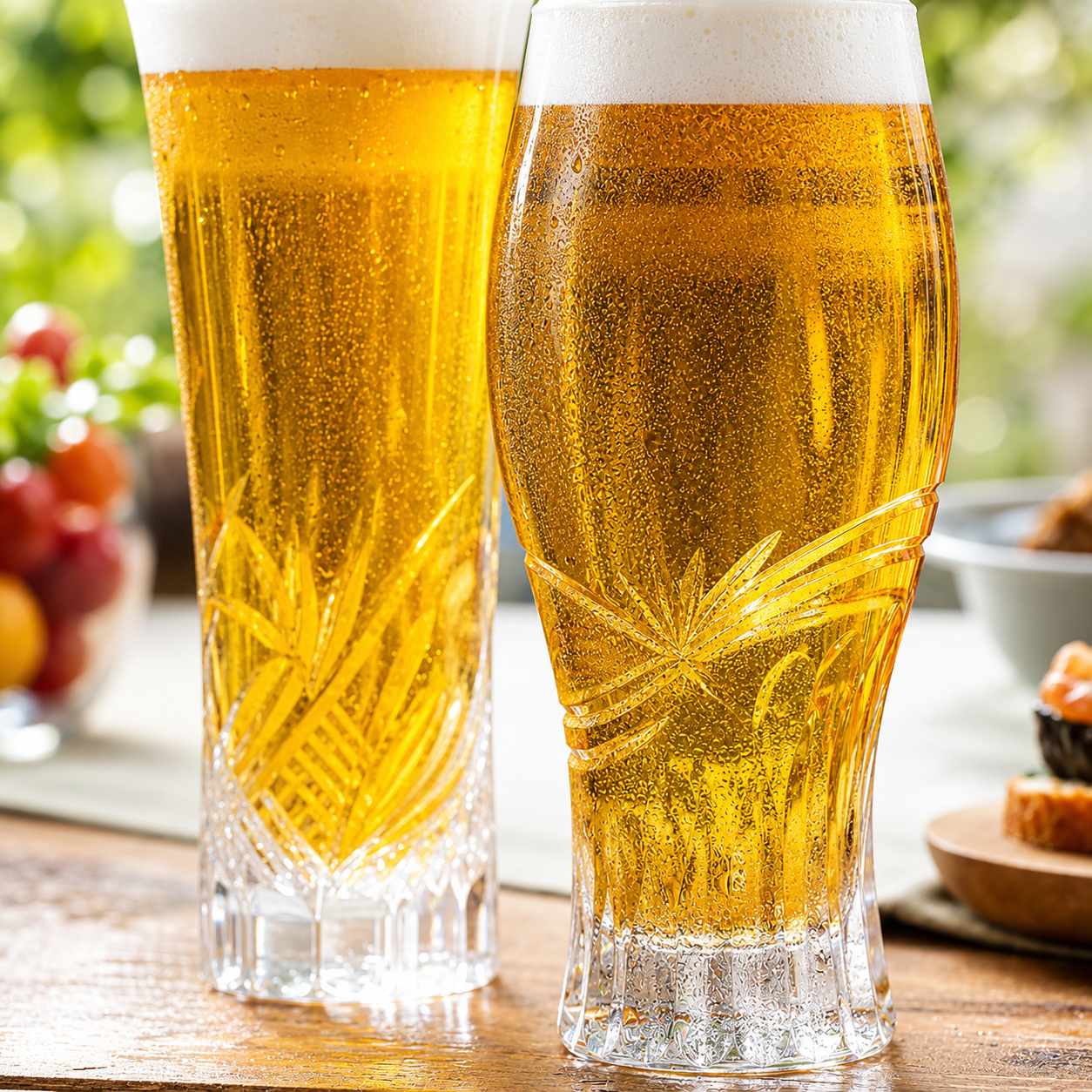  Ly (cốc) pha lê uống bia (beer glass) 'Mugi, Barley' dung tích 360ml | Kagami T774 - 3002 
