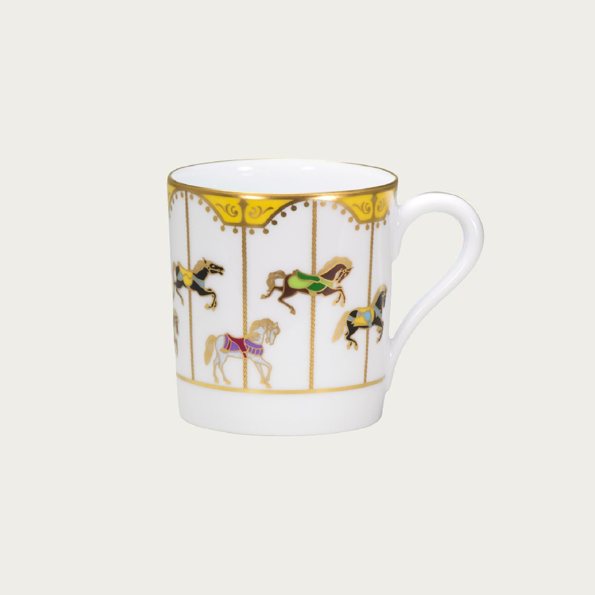  Cốc (ly) uống nước 320ml sứ trắng Nhật Bản cao cấp | Carousel 1901 - 107C 
