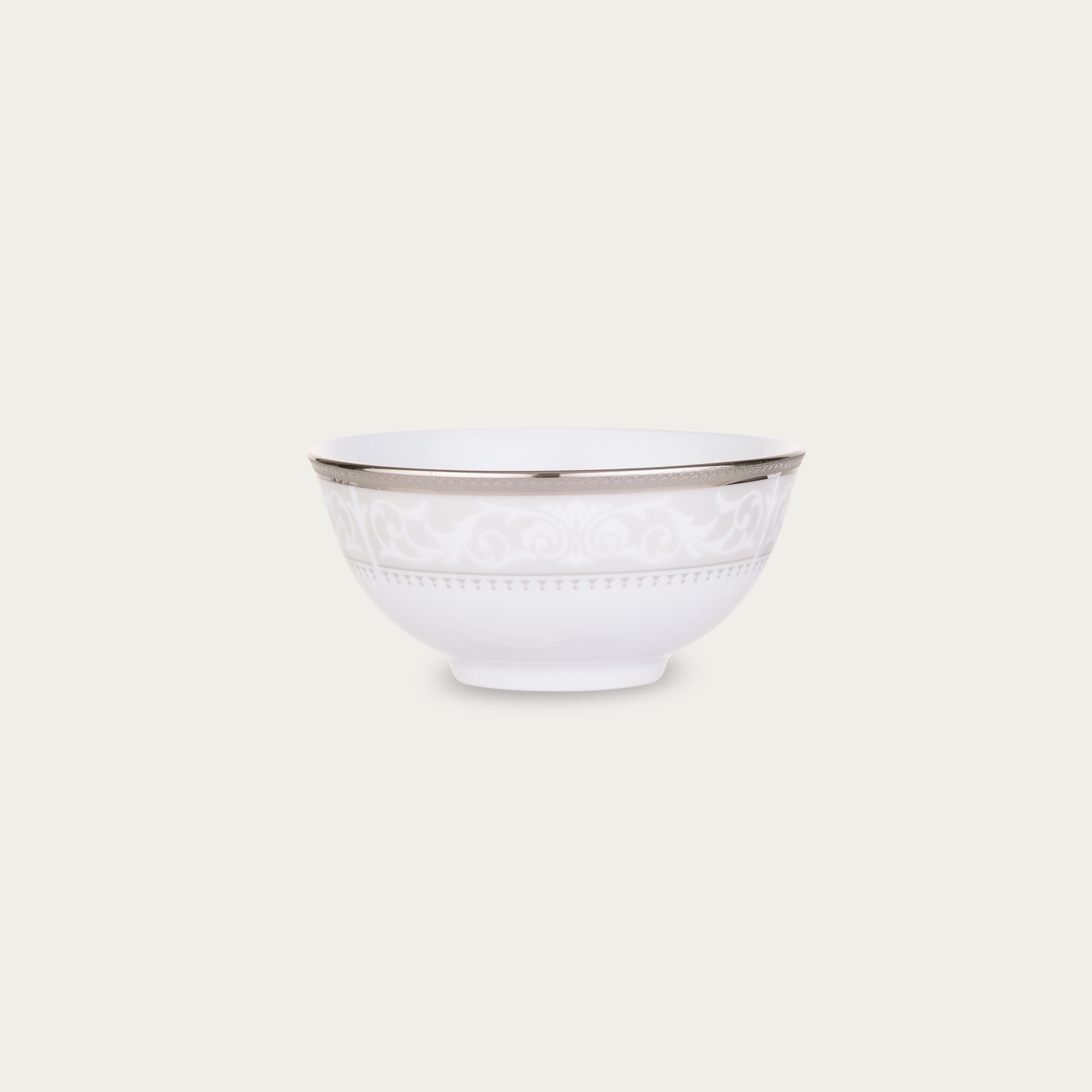  Bát (chén) 10,7cm dung tích 220ml đựng nước chấm, soup sứ trắng | Glendonald Platinum 1713L - 91482 