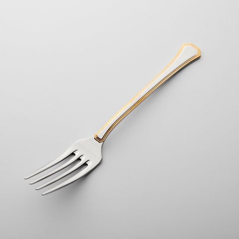  Nĩa (dĩa) Dessert mạ vàng dùng cho món chính & món tráng miệng dài 182mm | Yamaco Crystal Line G/A CRA - 10 