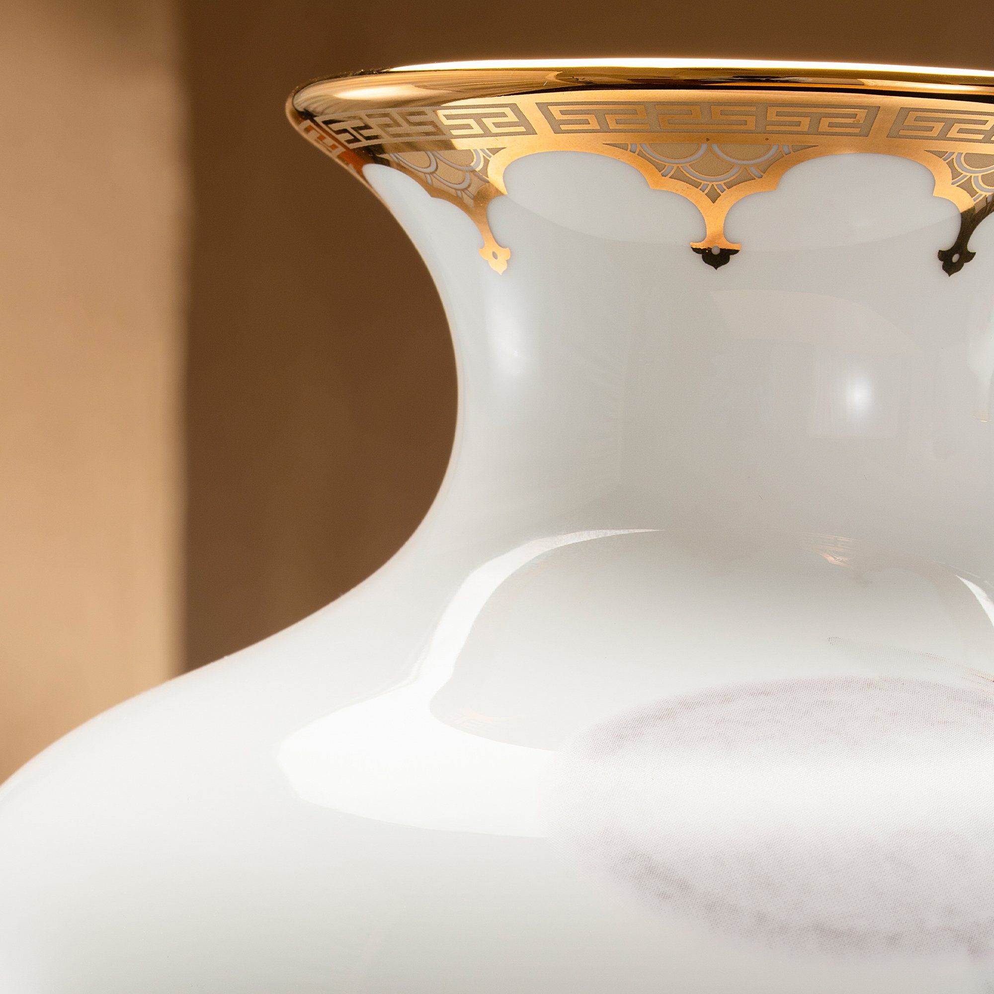  Bình Tài Lộc "Cửu Ngư Vọng Nguyệt" phiên bản giới hạn cao 26.5cm sứ trắng | Flared Vase Limited Collection M-800L - 91151 