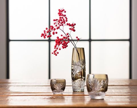  Ly pha lê rock glass Edo Kiriko 