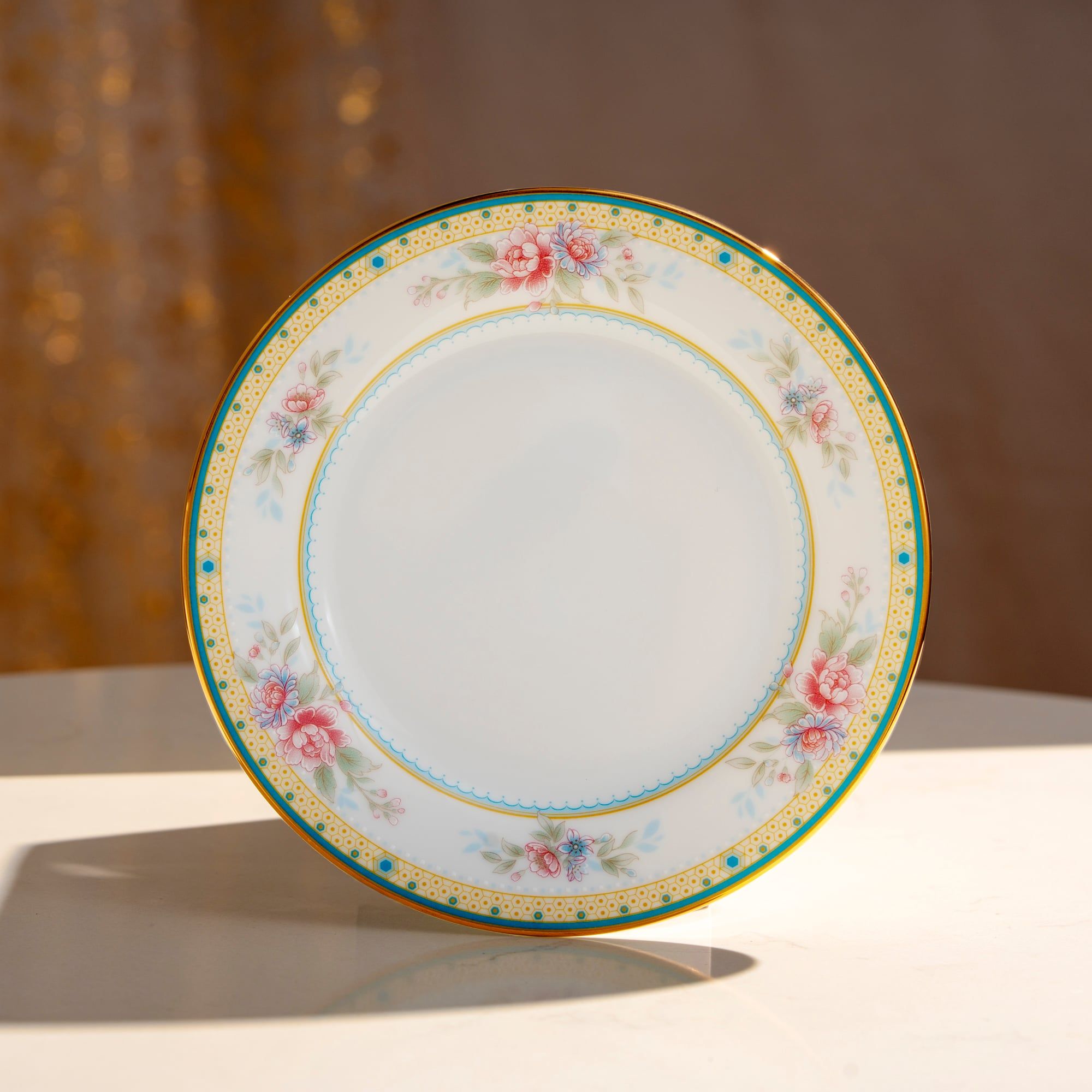  Đĩa tròn cỡ nhỏ đường kính 16,2cm sứ trắng | Flourishing Meadow M-677L - 91312 