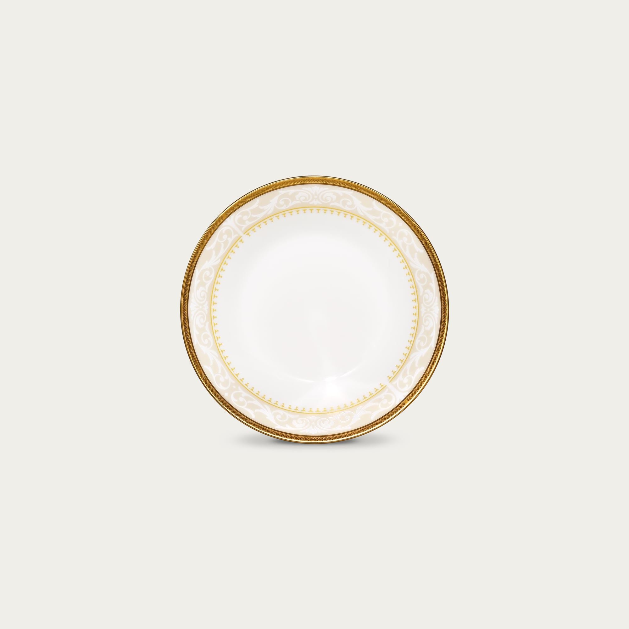  Đĩa tròn 9,8cm đựng nước chấm, gia vị sứ trắng | Glendonald Gold 1712L - 91419 
