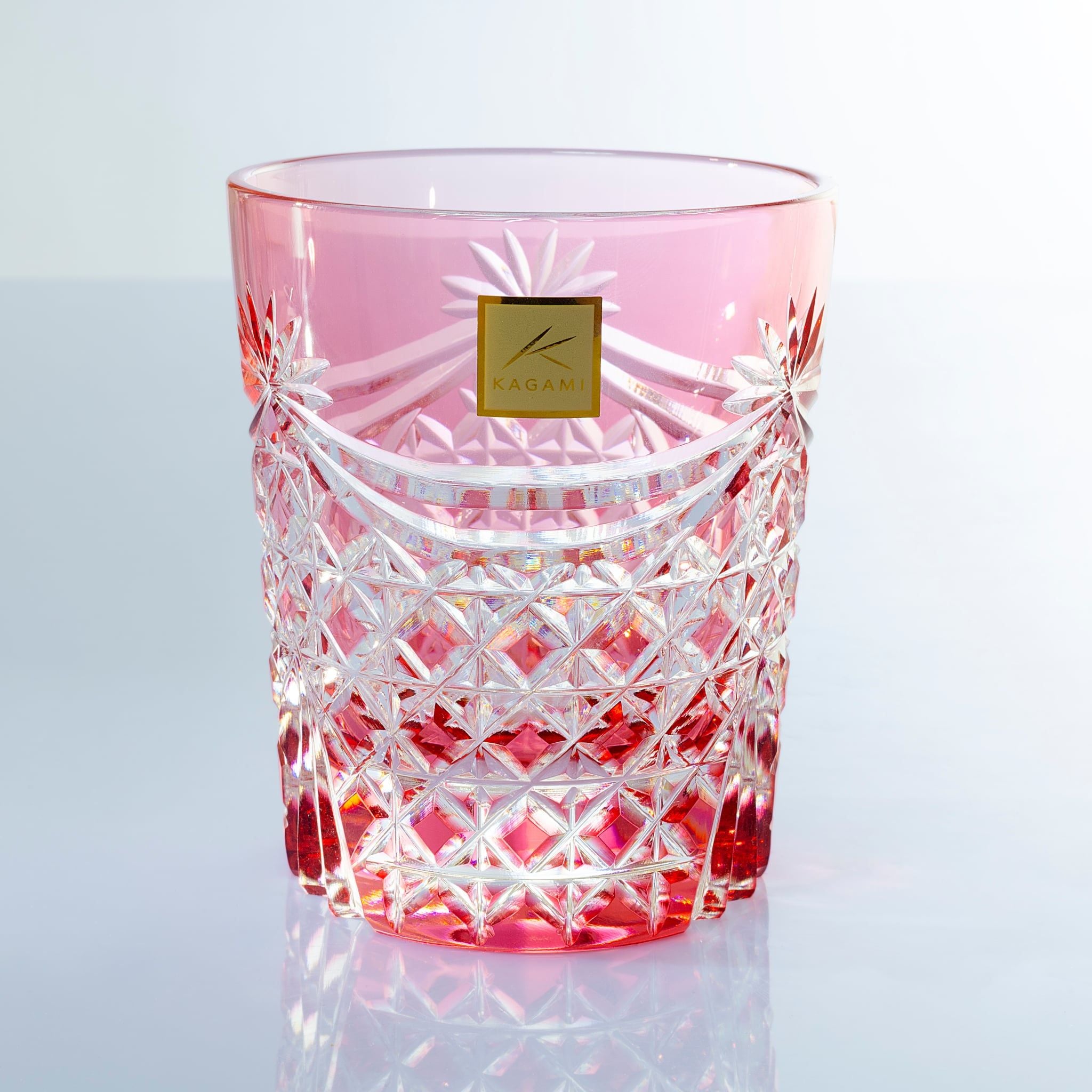  Bộ ly pha lê rock glass 05 màu xanh lá, đỏ, vàng, tím, xanh dương | Kagami TS370 - 2835-5 