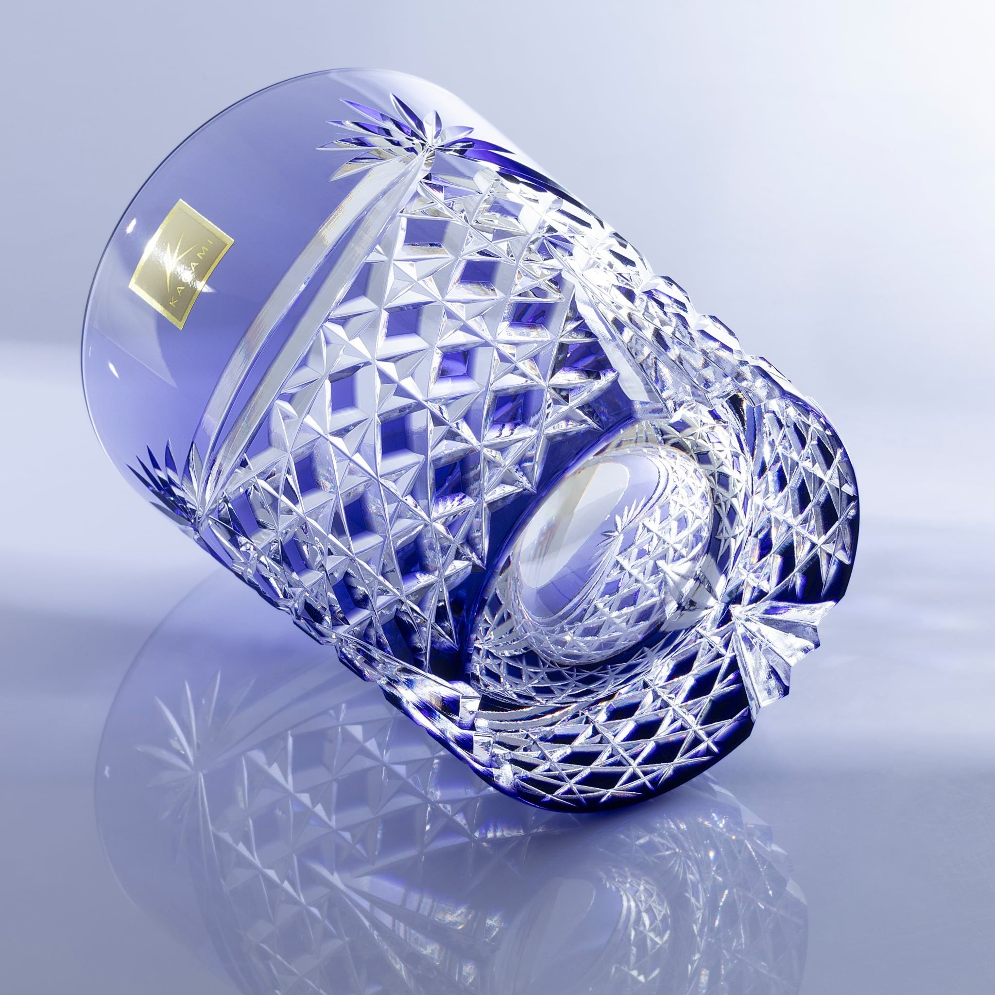  Bộ ly pha lê rock glass 05 màu xanh lá, đỏ, vàng, tím, xanh dương | Kagami TS370 - 2835-5 